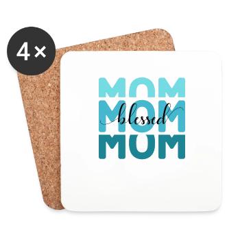 Mama -Muttertag Einfaches Design - Untersetzer (4er-Set) - Weiß - Vorne