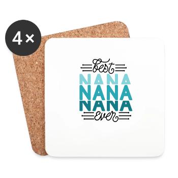 Meilleure Nana de tous les temps - Classique cool de la fête des mères - Dessous de verre (lot de 4) - blanc - Devant