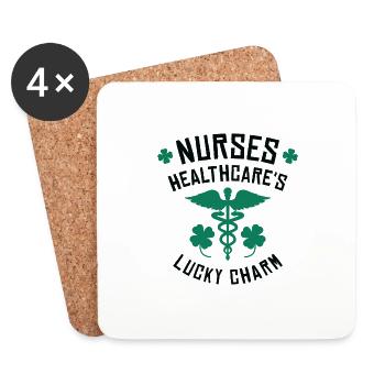 St. Patrick's Day Krankenschwester - Untersetzer (4er-Set) - Weiß - Vorne