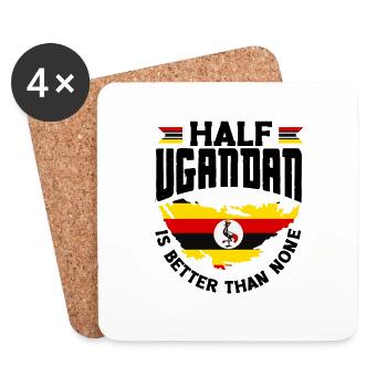 Ugandan Uganda Ugandan Flag Quote - Coasters (set of 4) - white - Front