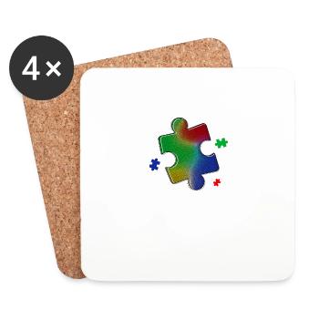 Different Way of Seing the World - Autism Awarenes - Coasters (set of 4) - white - Front