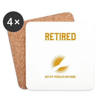 Retired Drywall Installer Not My Problem Anymore - Coasters (set of 4) - white - Front