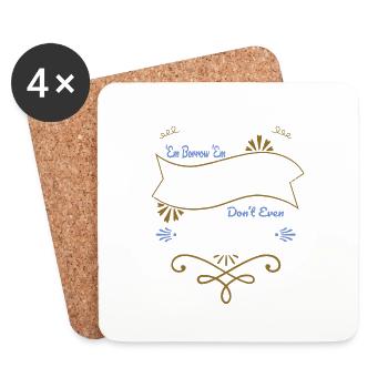 fun funny quote baseball gifts awesome funny tuning - Coasters (set of 4) - white - Front