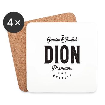 Nom d’homme Dion authentique et digne de confiance - Dessous de verre (lot de 4) - blanc - Devant