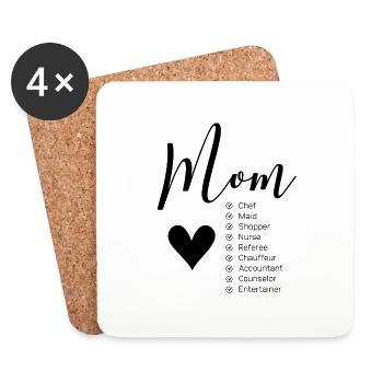 Mom Definitions - Mother's Day Funny Gift - Coasters (set of 4) - white - Front