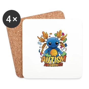 Autism Awareness - Coasters (set of 4) - white - Front
