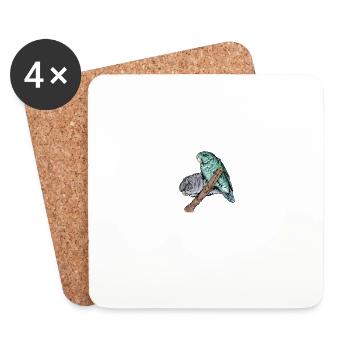 Katharinasittich I Sittich ZiervogelMotiv für - Untersetzer (4er-Set) - Weiß - Vorne