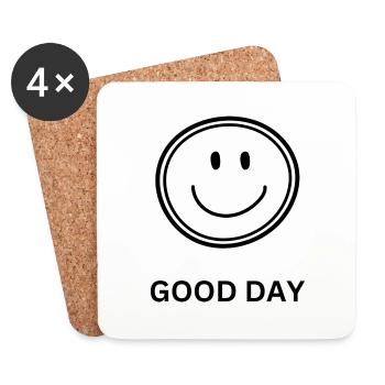 Good Day - Coasters (set of 4) - white - Front