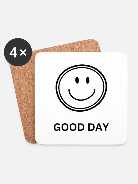 Good Day - Coasters (set of 4) - white