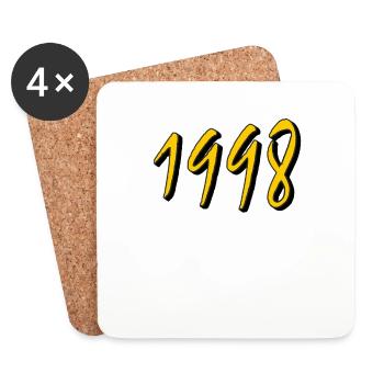 BIRTHDAY YEAR 1998 - Coasters (set of 4) - white - Front
