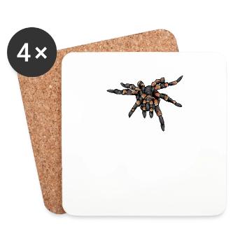 Vogelspinne I Tarantula Terrarium Motiv für - Untersetzer (4er-Set) - Weiß - Vorne