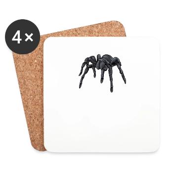 Vogelspinne I Tarantula Terrarium Motiv für - Untersetzer (4er-Set) - Weiß - Vorne