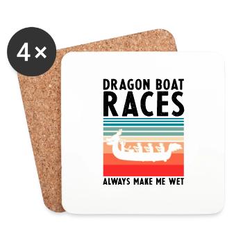 Dragon boating theme for dragon boat paddling - Coasters (set of 4) - white - Front