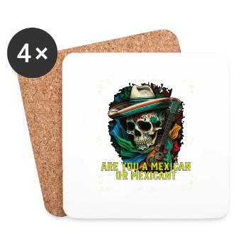 Êtes-vous un mexicain ou un Mexique mexicain Pride Country - Dessous de verre (lot de 4) - blanc - Devant