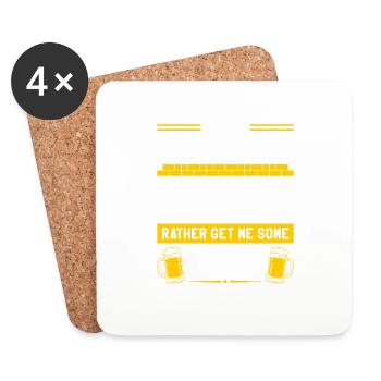 Je n’ai pas besoin de conseils, donnez-moi de la bière - Dessous de verre (lot de 4) - blanc - Devant