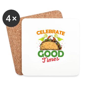 Celebrate Good Times Fiesta Tacos Cinco De Mayo - Untersetzer (4er-Set) - Weiß - Vorne