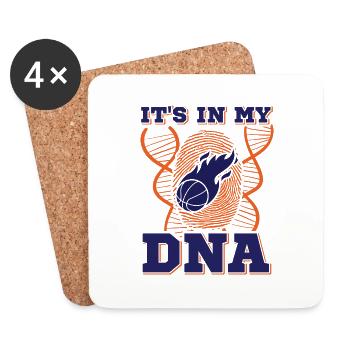Basketball It's In My DNA Geschenkidee - Untersetzer (4er-Set) - Weiß - Vorne