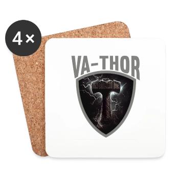 Papa Vathor Va Thor Fête des pères Fête des pères Cadeau de fête des pères - Dessous de verre (lot de 4) - blanc - Devant