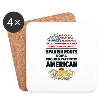 Né espagnol Espagne États-Unis - Dessous de verre (lot de 4) - blanc - Devant