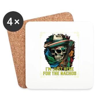 I'm Just Here For The Nachos Mexican Food Nacho - Coasters (set of 4) - white - Front