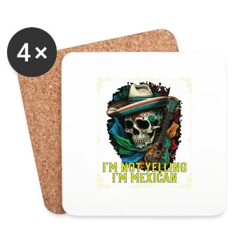 Je ne crie pas que je suis Mexican Life Mexico Pride - Dessous de verre (lot de 4) - blanc - Devant