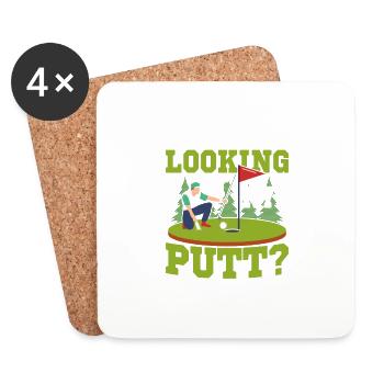 Are You Looking At My Putt? Golf Golfing - Untersetzer (4er-Set) - Weiß - Vorne
