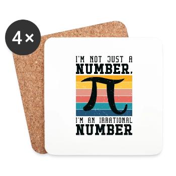 Pi Day Retro Mathematics Pi Symbol Math Number - Coasters (set of 4) - white - Front