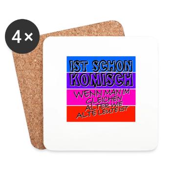 komisches alter schwarz - Untersetzer (4er-Set) - Weiß - Vorne