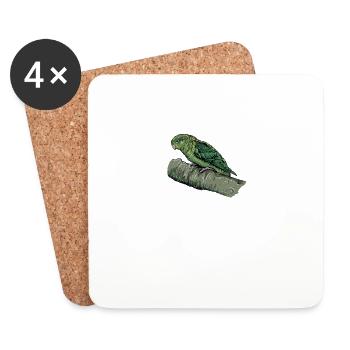 Katharinasittich I Sittich ZiervogelMotiv für - Untersetzer (4er-Set) - Weiß - Vorne