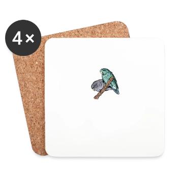 Katharinasittich I Sittich ZiervogelMotiv für - Untersetzer (4er-Set) - Weiß - Vorne