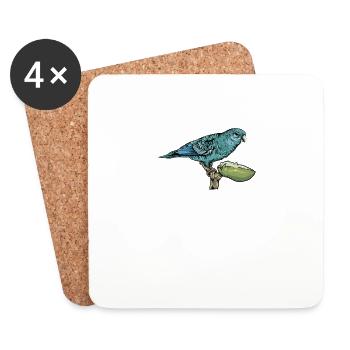 Katharinasittich I Sittich ZiervogelMotiv für - Untersetzer (4er-Set) - Weiß - Vorne