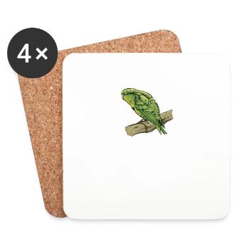 Katharinasittich I Sittich ZiervogelMotiv für - Untersetzer (4er-Set) - Weiß - Vorne