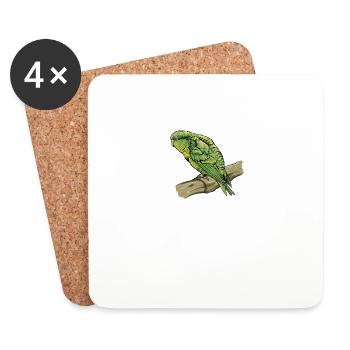Katharinasittich I Sittich ZiervogelMotiv für - Untersetzer (4er-Set) - Weiß - Vorne