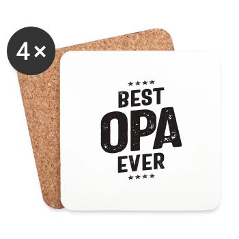 Show Your Love for Grandpa with Best Opa Ever - Coasters (set of 4) - white - Front