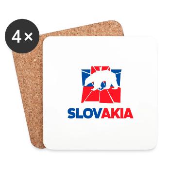 Slowakische Slowakei Slowakische Flagge Zitat - Untersetzer (4er-Set) - Weiß - Vorne