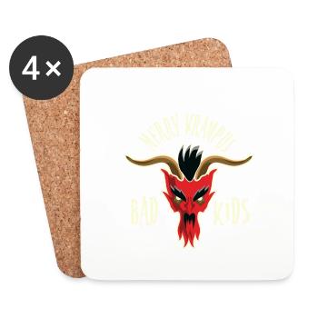 Krampus - Untersetzer (4er-Set) - Weiß - Vorne