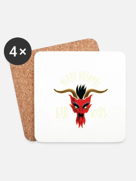 Krampus - Coasters (set of 4) - white