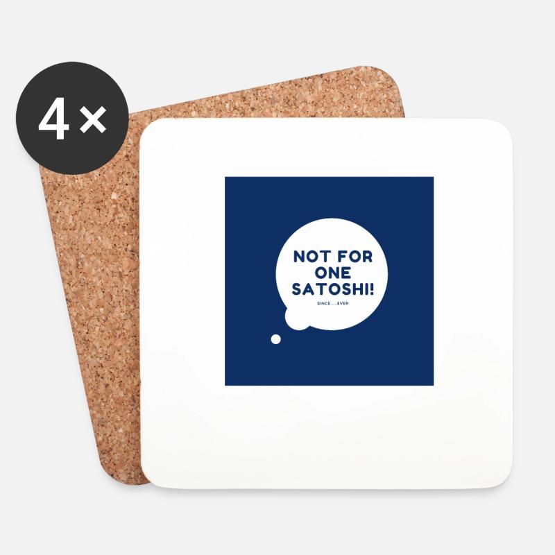 Not for one Satoshi bubble blue - Coasters (set of 4) - white