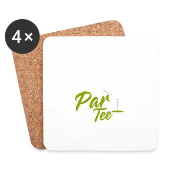 Let's Par Tee Golf Golfing - Untersetzer (4er-Set) - Weiß - Vorne