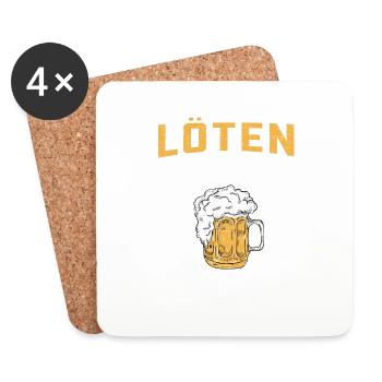 Löten ganz oder gar nicht Biertrinker lustige - Untersetzer (4er-Set) - Weiß - Vorne