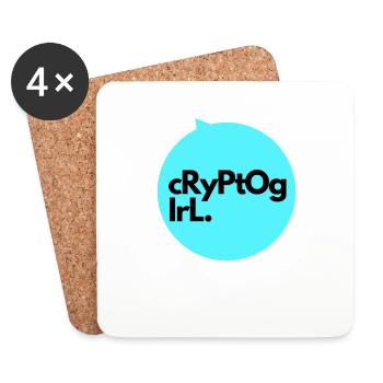Cryptogirl - Untersetzer (4er-Set) - Weiß - Vorne