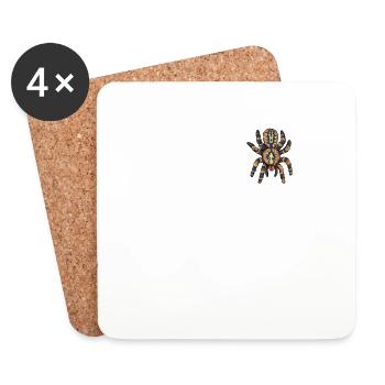 Vogelspinne I Tarantula Terrarium Motiv für - Untersetzer (4er-Set) - Weiß - Vorne