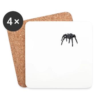 Vogelspinne I Tarantula Terrarium Motiv für - Untersetzer (4er-Set) - Weiß - Vorne