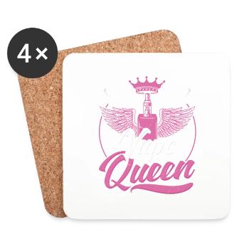 Vape Queen Smoker E Cigarette Vaping - Coasters (set of 4) - white - Front