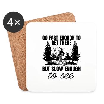 Go Fast Enough To Trail Race Athletes Trail Runner - Coasters (set of 4) - white - Front