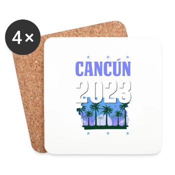 Cancun 2023 - Untersetzer (4er-Set) - Weiß - Vorne