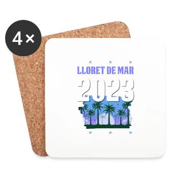 lloret de mar 2023 - Coasters (set of 4) - white - Front