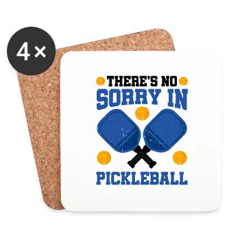 Il n’y a pas de regret dans Pickleball 12 - Dessous de verre (lot de 4) - blanc - Devant