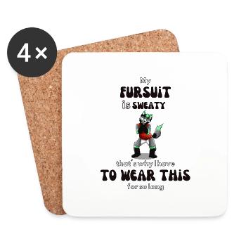 Stolz Werwolf Fell Fursona Fandom Niedlich Comic - Untersetzer (4er-Set) - Weiß - Vorne