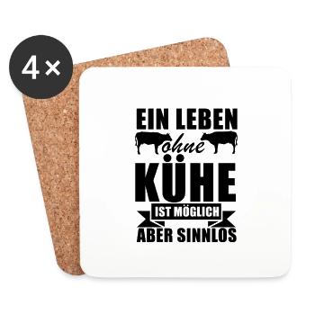 Landwirt Bauer Farmer - Untersetzer (4er-Set) - Weiß - Vorne